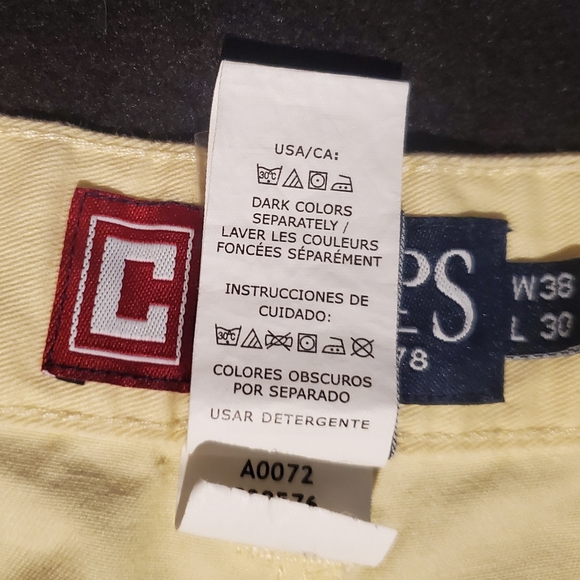 Chaps - Mens Yellow Khaki Pants - Sz 38x30 - Picture 6 of 6